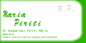 maria piriti business card